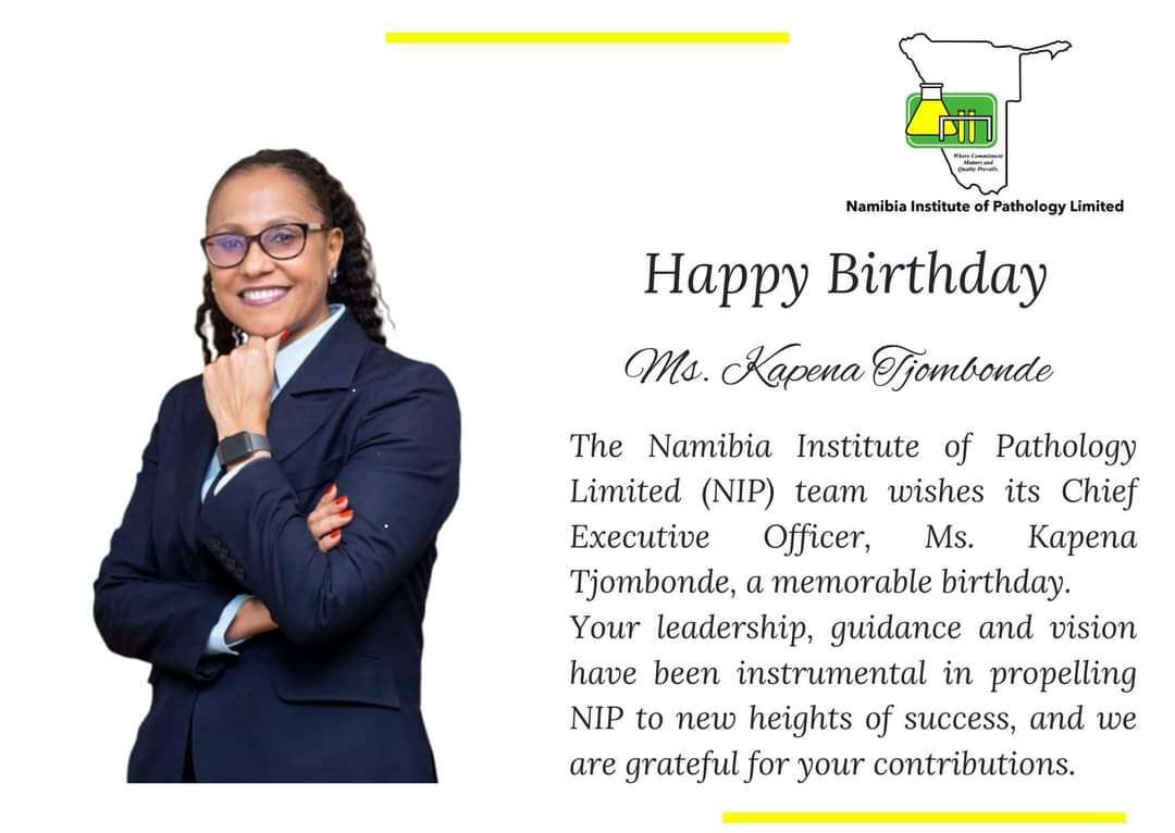 NamibiaNip's tweet image. Best wishes on your birthday, Madam CEO!

#NIPWhereCommitmentMattersAndQualityPrevails