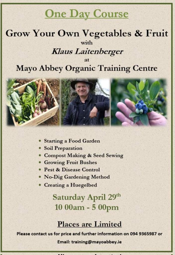 Organic gardening course in Mayo Abbey