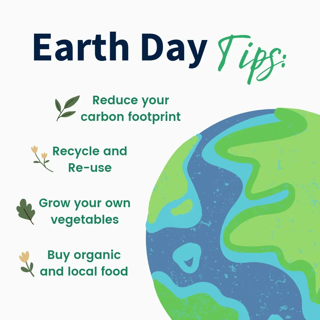 Happy Earth Day! 🌍 🌎 🌏 

Today is a reminder that we need to take care of our planet. We're doing what we can to make more environmentally-friendly choices in our everyday lives to reduce our carbon footprint and create positive changes for our planet. 🌱 ♻️