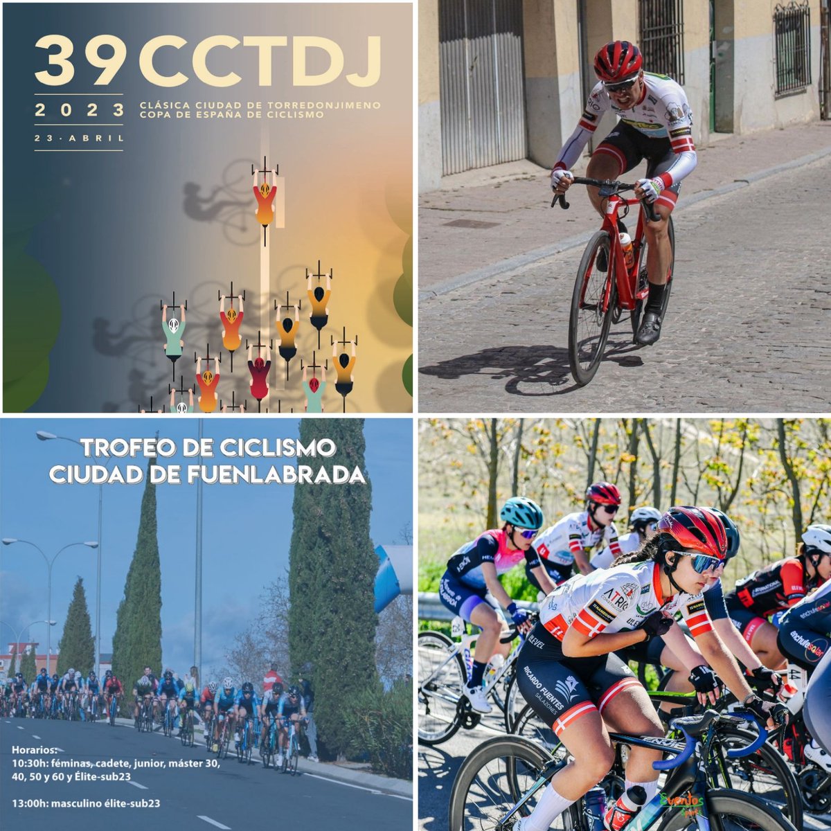 😎 Doble cita mañana domingo. 

🏆🇪🇸 Regresamos a la #CopaEspañaEliteSub23 en la <a href="/ClasicaTorredon/">ClasicTorredonjimeno</a>.

🏙️ El #GPFuenlabrada contará con mangas femenina y masculina, pertenecientes al ránking nacional. 

🤓👉🏼🔗 Previa y convocatorias en el siguiente enlace: bit.ly/3AkD1av