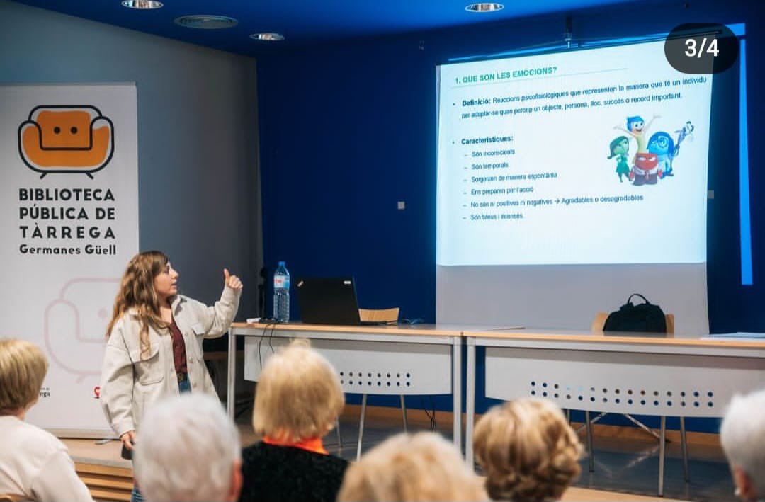 EAPS Catalunya (@cateaps) on Twitter photo Xerrada en vers les emocions i l’autocura a Tàrrega a càrrec de <a href="/MariaCamats27/">Maria C</a> psicòloga de l’EAPS DomusVi Lleida. Activitat relacionada amb el Dia Mundial de la Salut #FundaciólaCaixa #MalaltiesAvançades <a href="/FundlaCaixa/">Fundación ”la Caixa”</a> <a href="/FundlaCaixaCAT/">Fundació ”la Caixa”</a> <a href="/DomusVi_Es/">DomusVi</a> Xerrada en vers les emocions i l’autocura a Tàrrega a càrrec de <a href="/MariaCamats27/">Maria C</a> psicòloga de l’EAPS DomusVi Lleida. Activitat relacionada amb el Dia Mundial de la Salut #FundaciólaCaixa #MalaltiesAvançades <a href="/FundlaCaixa/">Fundación ”la Caixa”</a> <a href="/FundlaCaixaCAT/">Fundació ”la Caixa”</a> <a href="/DomusVi_Es/">DomusVi</a>