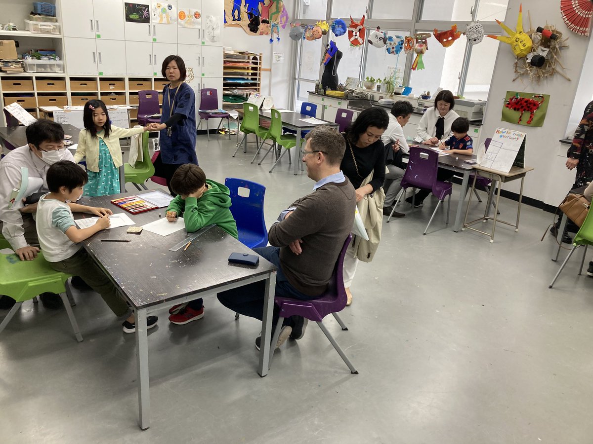 NIS_Arts's tweet photo. How many families of artists can we fit in the art room! #studentledconference is going to plan! Might have to do this more often! https://t.co/NmHF0E2FhK