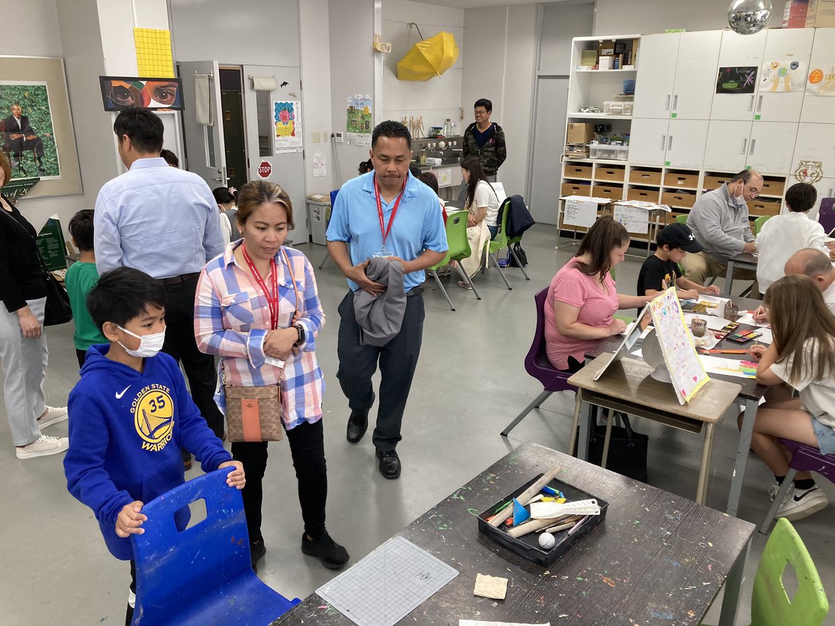 NIS_Arts's tweet photo. How many families of artists can we fit in the art room! #studentledconference is going to plan! Might have to do this more often! https://t.co/NmHF0E2FhK