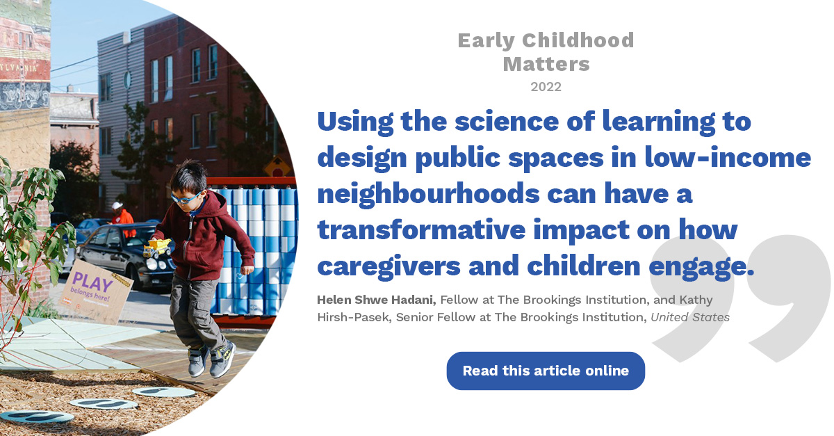 Kids spend only 20% of their time in school.

So in #ECM2022, read about how @playfullearng  uses everyday spaces to help STEM and literacy skills
bit.ly/ecm2022-23 by @HelenSHadani  @KathyandRo1  

#EarlyChildhoodMatters