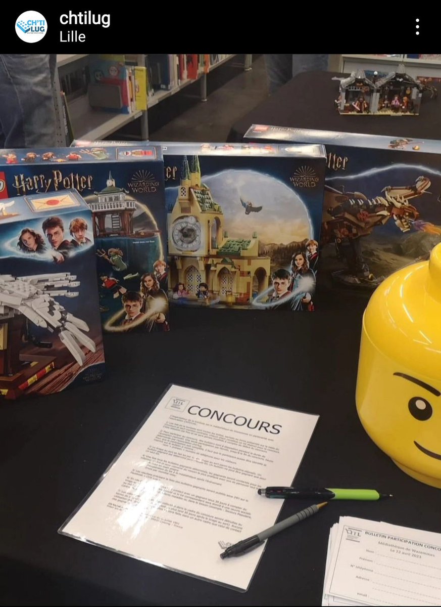Ce jour, Petite expo sur le thème Angleterre, à la médiathèque Lille Wazemmes (134, rue de l'abbé Aerts)
Entrée libre, tombola gratuite
#lego #HarryPotter #London #lille #wazemmes