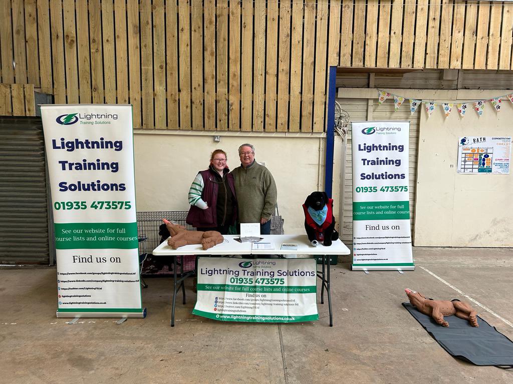 LightningTSLtd's tweet photo. So here we are all set up @BigBark come and say hello and have a go at Dog CPR #DogFirstaid https://t.co/EfJ4aLrKBQ