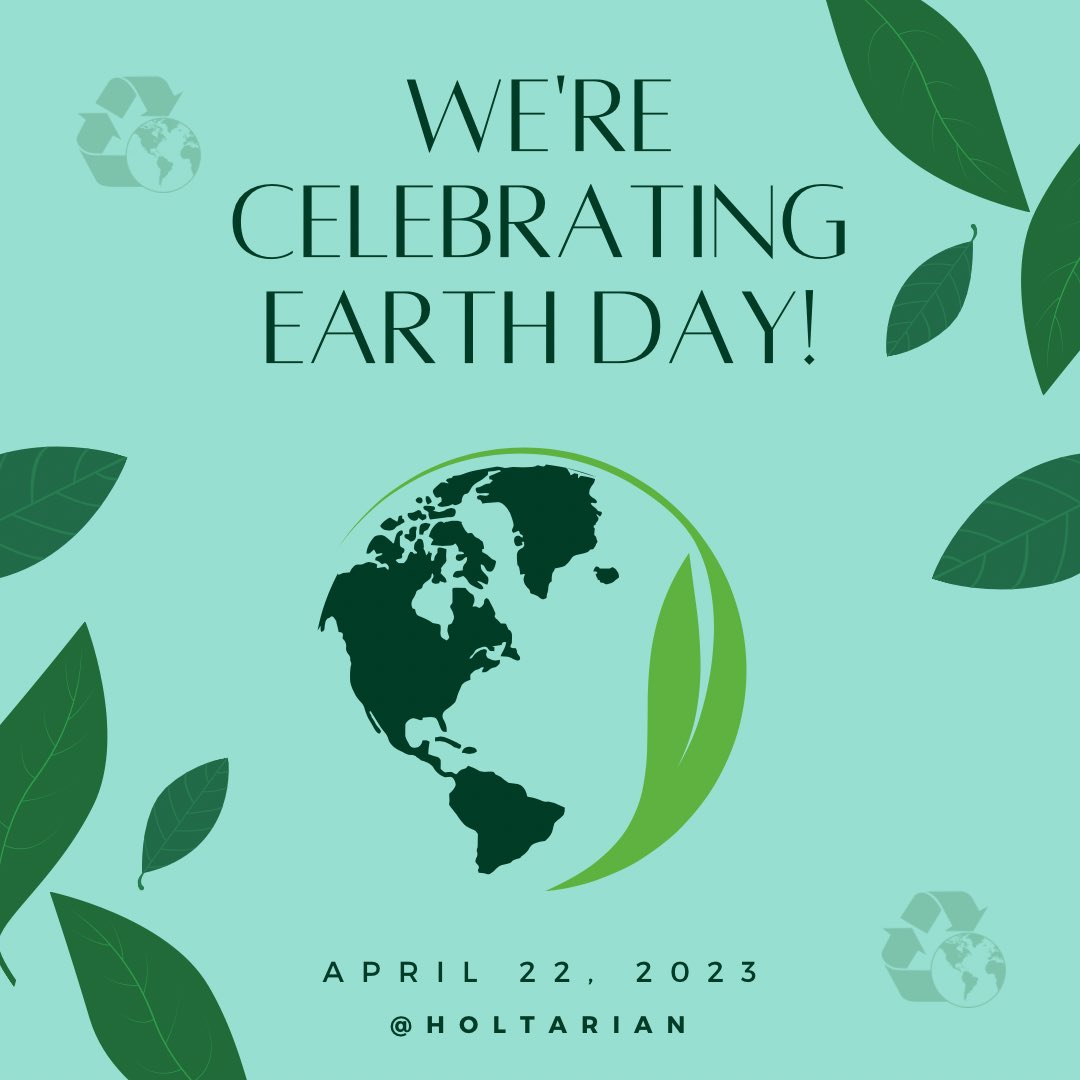 Holtarian's tweet photo. Happy Earth Day! How will you celebrate the Earth today?

#earthday #earthday2023 #earth #sustainability #recycling #recycle #renewableenergy #ev #electricvehicles https://t.co/Ammm05lEU9