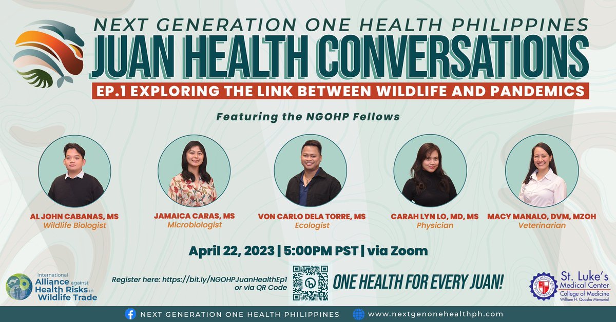 ryanjohnpascual's tweet photo. HAPPENING NOW | JUAN HEALTH CONVERSATIONS  #NGOHP For our first episode, we will be exploring the link between wildlife and pandemics through our #OneHealth fellows from the medical and biological field. Register now: https://t.co/qFmXMvgwXs https://t.co/2g6QWTJtTb