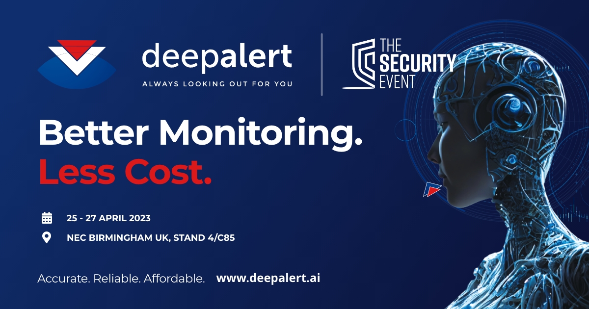 deepalertai's tweet photo. ARCs, want to enhance monitoring performance and keep customers happy? Join us at The Security Event, April 25-27, to discover how DeepAlert reduces false alarms, provides system reports, and enables remote management. Come say hi at stand 4/C85! https://t.co/ZeRk4iRQ53