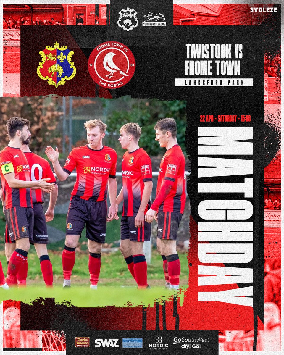 🔴 | Matchday!

Head on down to Langsford Park this afternoon and support The Lambs as we host @FromeTownFC for the last game of the season. 🐑 

#TeamTavistock #UpTheLambs