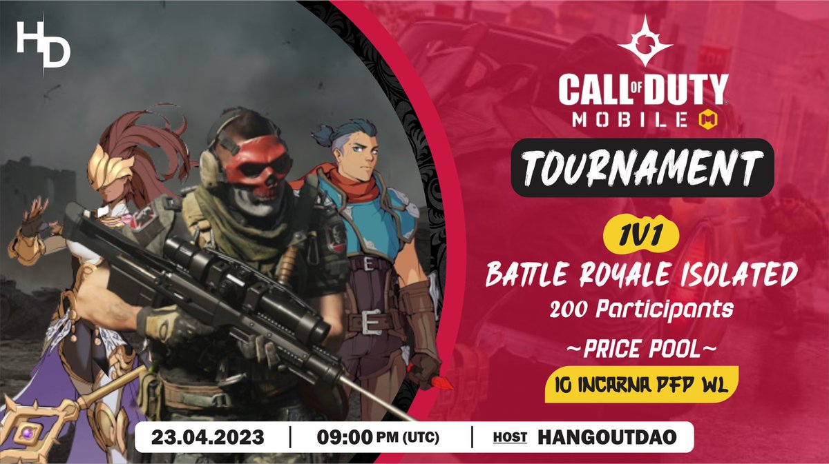 hangoutDao_'s tweet photo. Think you have what it takes to win in a 1v1 gaming battle? @OverworldPlay Battle Royale is this Sunday at 9pm UTC, and we're streaming the game live.

Sign up via this link  https://t.co/opSgTkGTXN for a chance to win 10 INCARNA PFP allowlist &amp; HD pass. 🎮🎖️ https://t.co/WVyY9swLS9