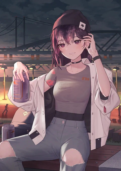 Everglow #女の子 #夜景 #ビール  