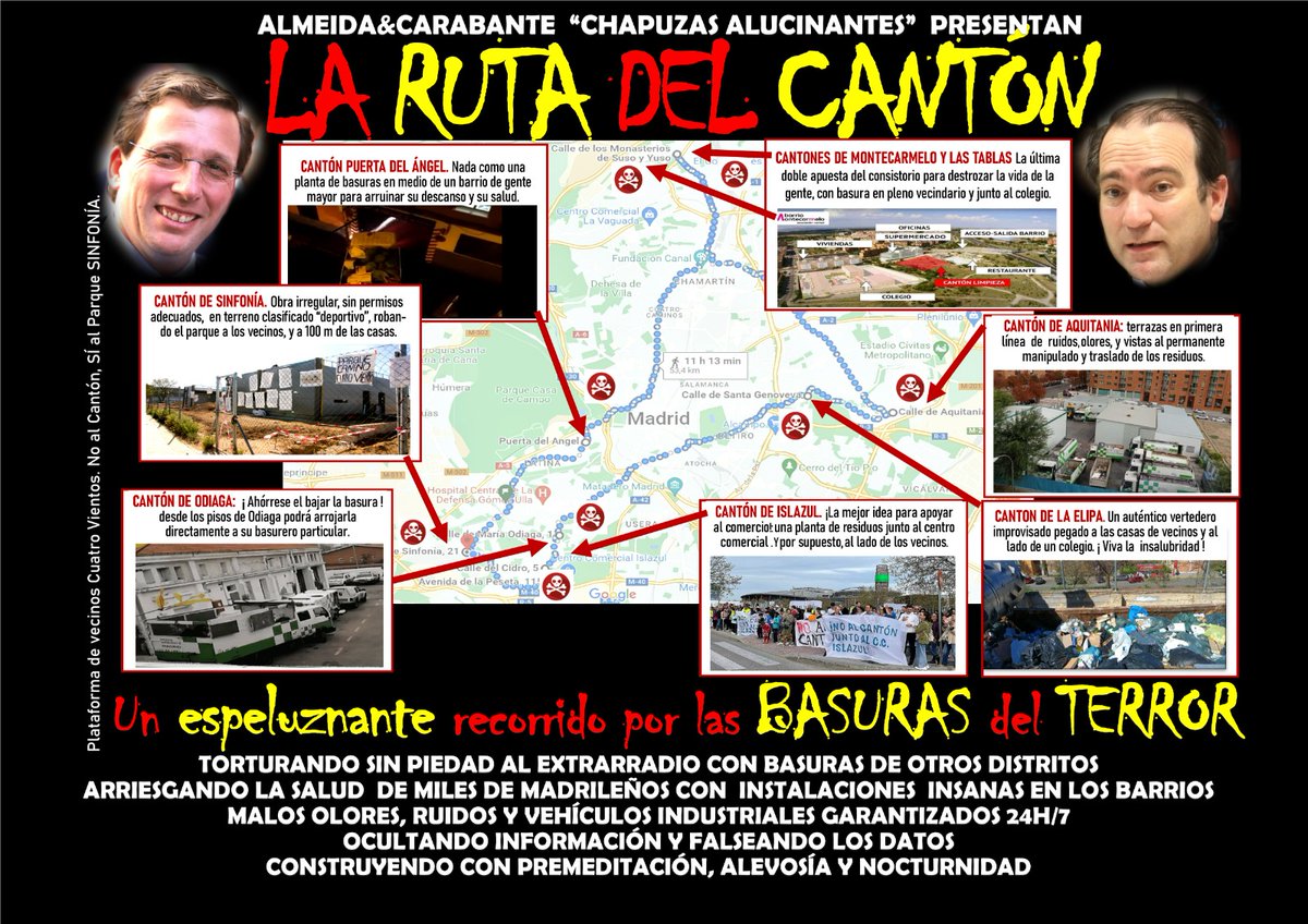 Gran iniciativa.

Es necesaria educación ambiental para <a href="/bcarabante/">Borja Carabante</a> <a href="/AlmeidaPP_/">José Luis Martínez-Almeida</a> <a href="/Mtnezparamo/">José A Mtnez Páramo</a> <a href="/begonavillacis/">Begoña Villacís</a> ya que no entienden que los vertederos urbanos (cantones) hay que ubicarlos lejos de la estancia de las personas.

#DiaDeLaTierra #noalcanton #elruidomata