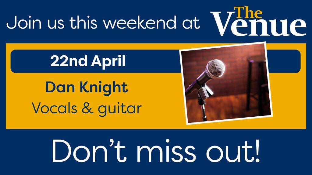 We have the talented Dan Knight performing at The Venue tonight, come and join us for a fantastic night of entertainment. 🎤🎸 instagr.am/p/CrVSYdovh5N/