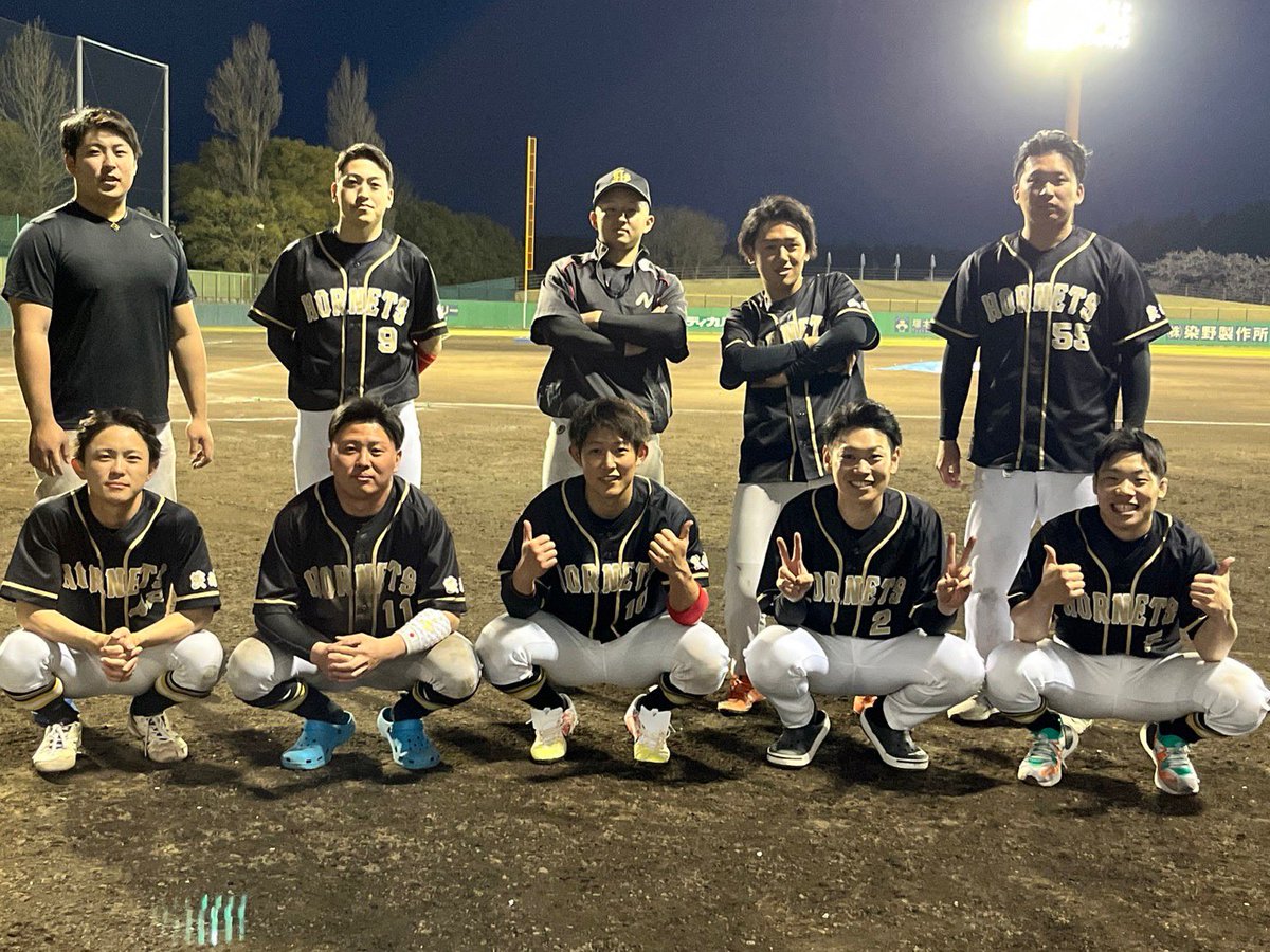 HORNETS893150's tweet photo. 2023.4.1（土）
【東日本軟式野球大会2部】
🆚cohrys 様
:牛久運動公園野球場

Hs |000 000 020 000|2
  C |000 000 200 001|3
（12回のみタイブレーク）

チャンスであと1本がなかなか出ませんでした。悔しい結果に終わりましたが、5月の県大会に向けて頑張ります💪

cohrys様いいチームです！！ https://t.co/9vvImi4gVl