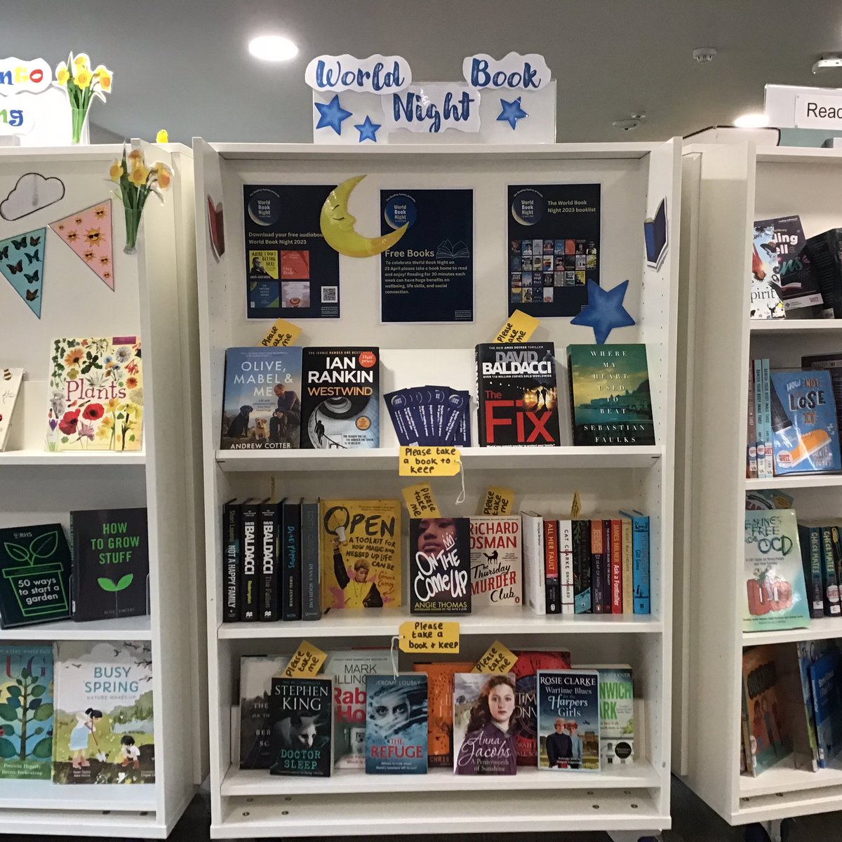 bnes_libraries's tweet photo. Come along to #MidsomerNortonLibrary and choose yourself a FREE book to keep and enjoy on #WorldBookNight #BNESLibraries #LibrariesLive https://t.co/2u1A5wOyhz