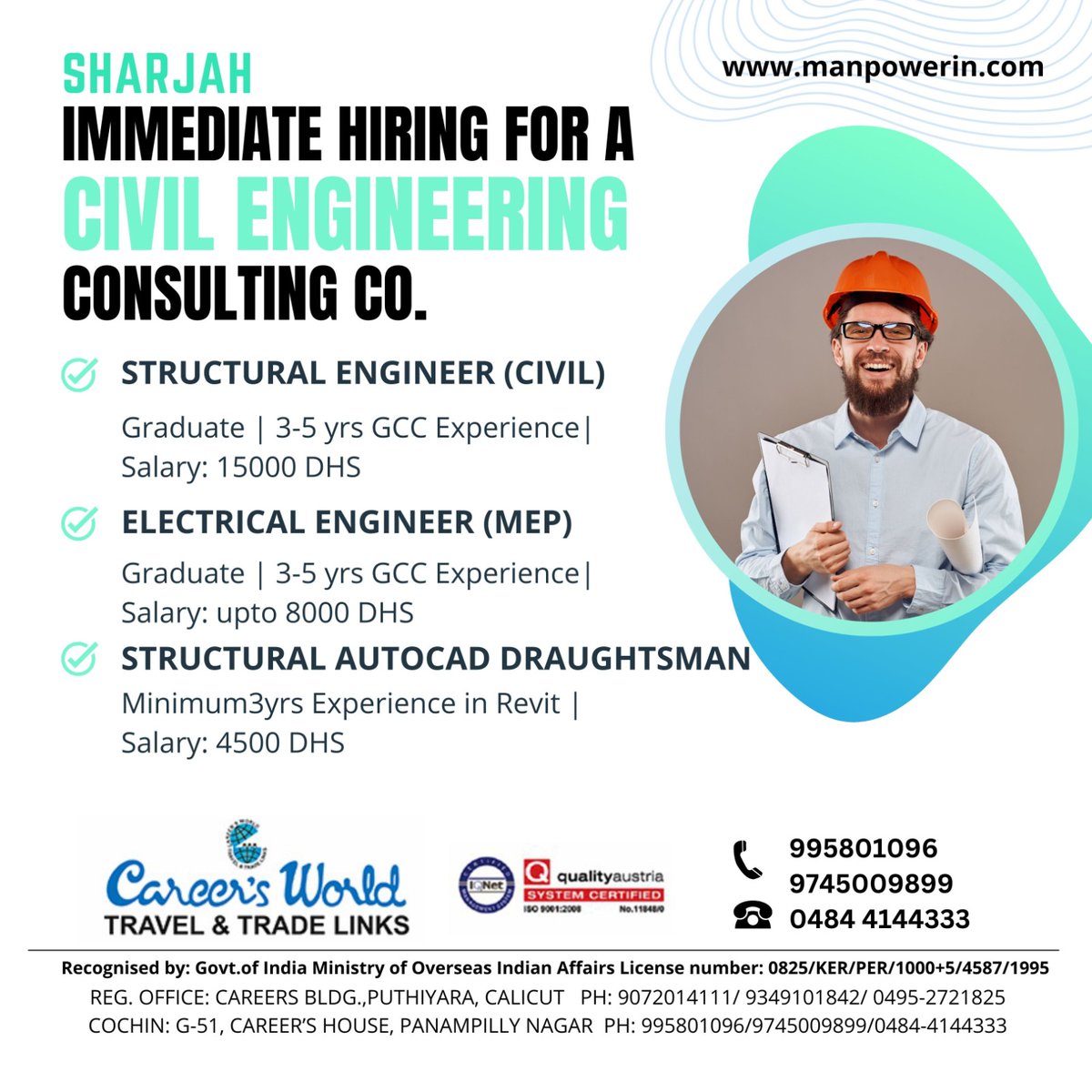 Job openings for a civil engineering consulting company in Sharjah
 manpowerin.com/job-openings-f… 
#consultingcompany #civilengineering #jobopenings