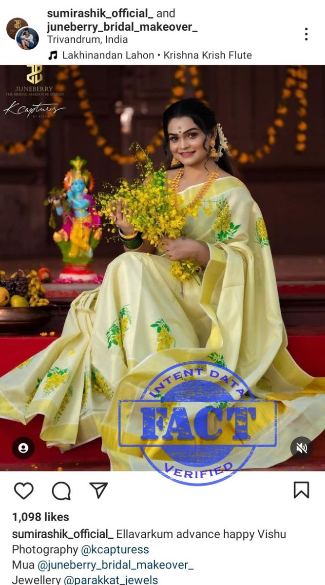 DIntent Data on Twitter "Usually she follows Sanatana traditions and