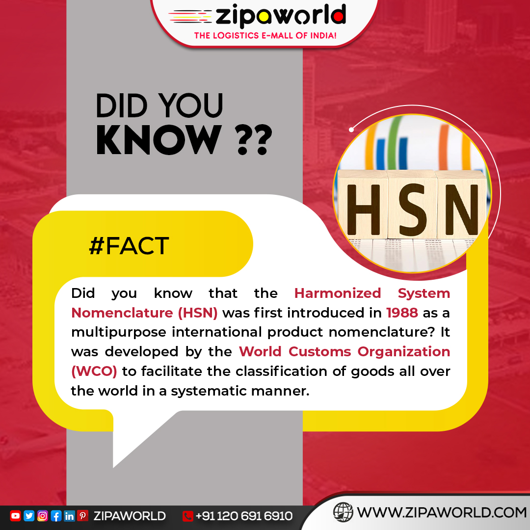 zipaworld's tweet image. Did you know when was the HSN CODE Introduced?
.
.
.
Harmonized System Nomenclature (HSN) was first introduced in 1988 as a multipurpose international product nomenclature...

#hsncode #zipaworld #logistics #digital #digitallogistics #logisticsmanagement #harmonized