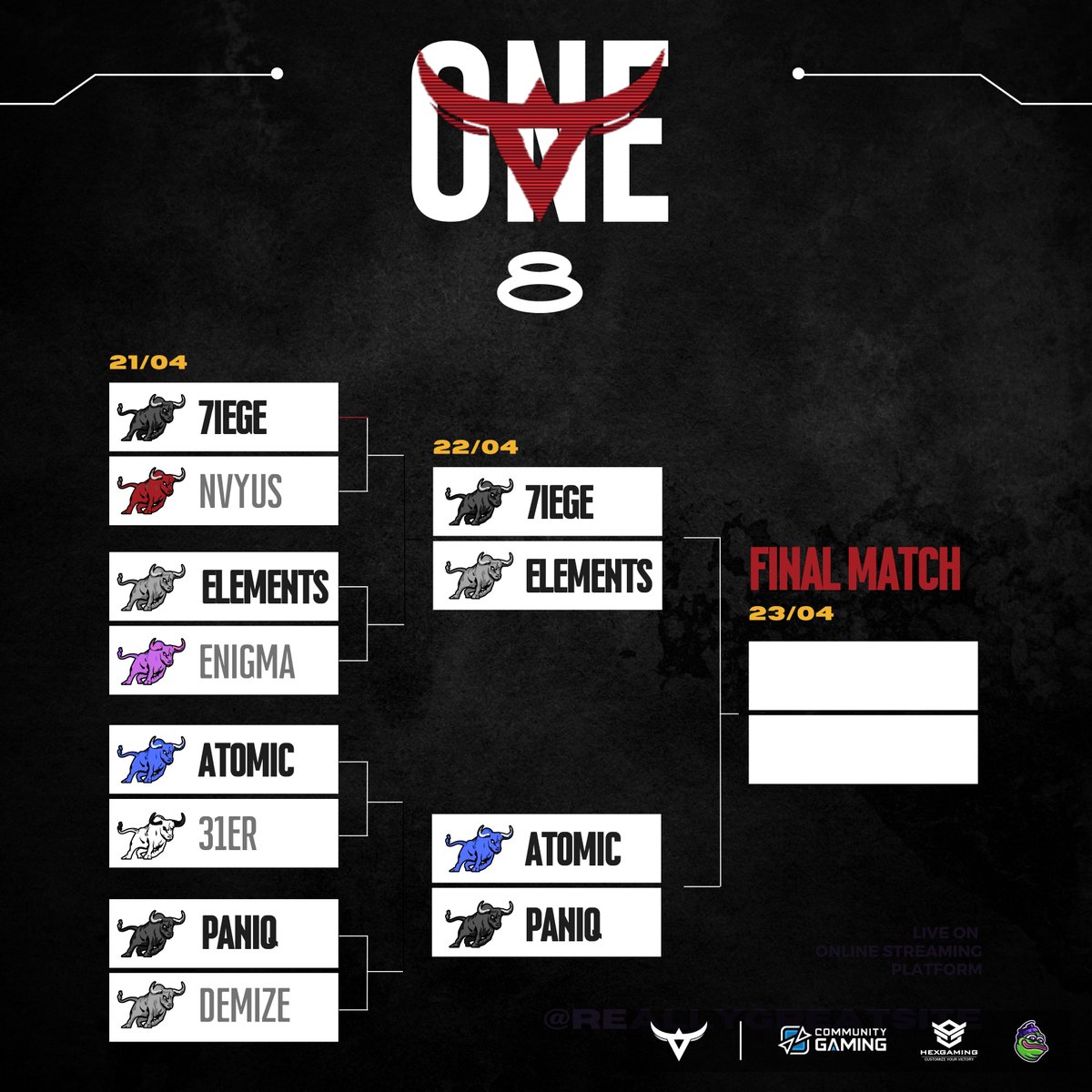 theory_gg's tweet photo. MATCHDAY - Day 2 of #TheoryONE8

Predictions? 🧐

#esports #bracket #codmobile #callofdutymobile #gaming #tournament #streaming #streamer https://t.co/HbfvtmlsOT