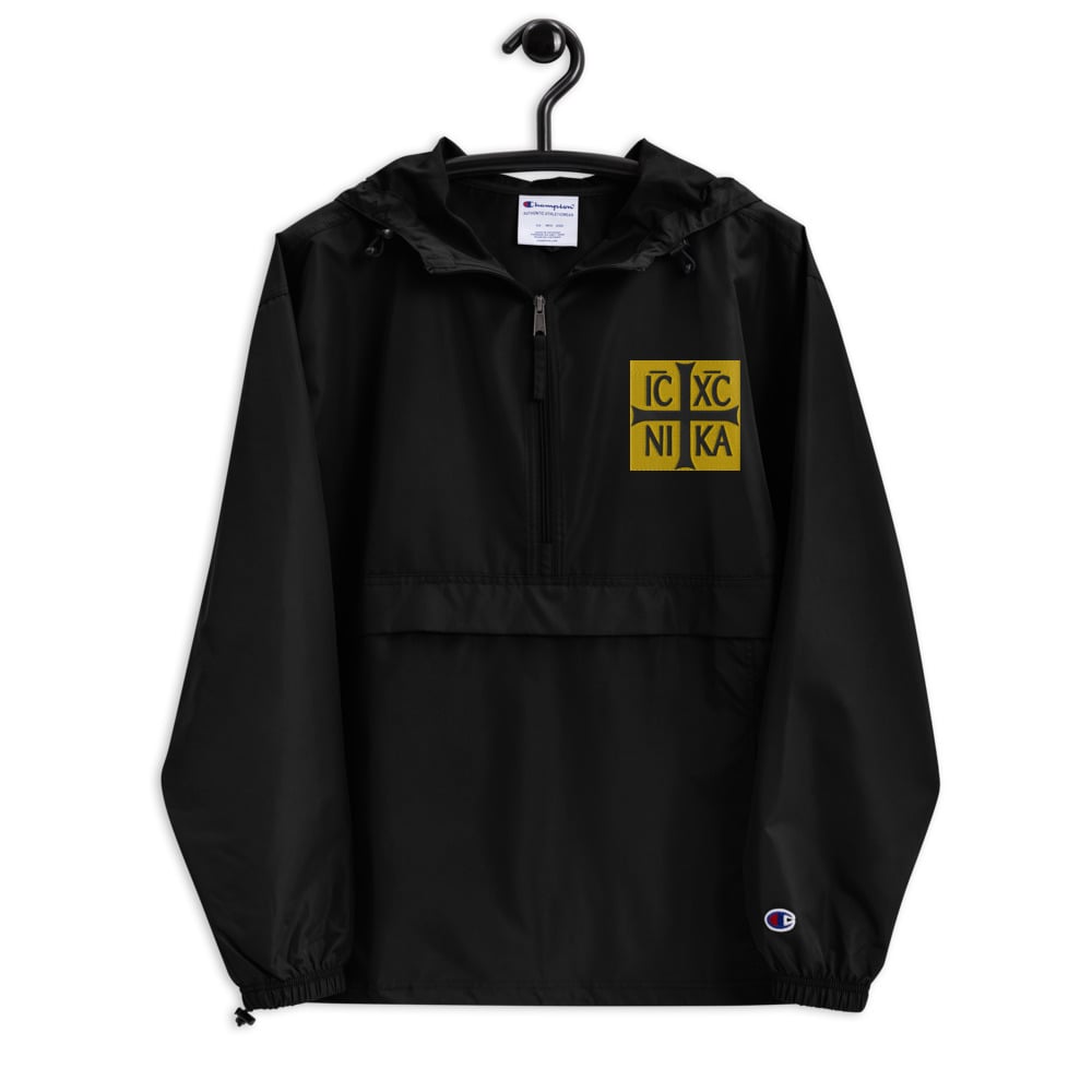 RosaryTeam's tweet photo. #Apparel #Clothes IC  XC + NI  KA #Embroidered #PackableJacket
ViewProduct: https://t.co/PswCl3CuyL
#PaxTecum #RosaryTeam https://t.co/NOQ7rqlaVp