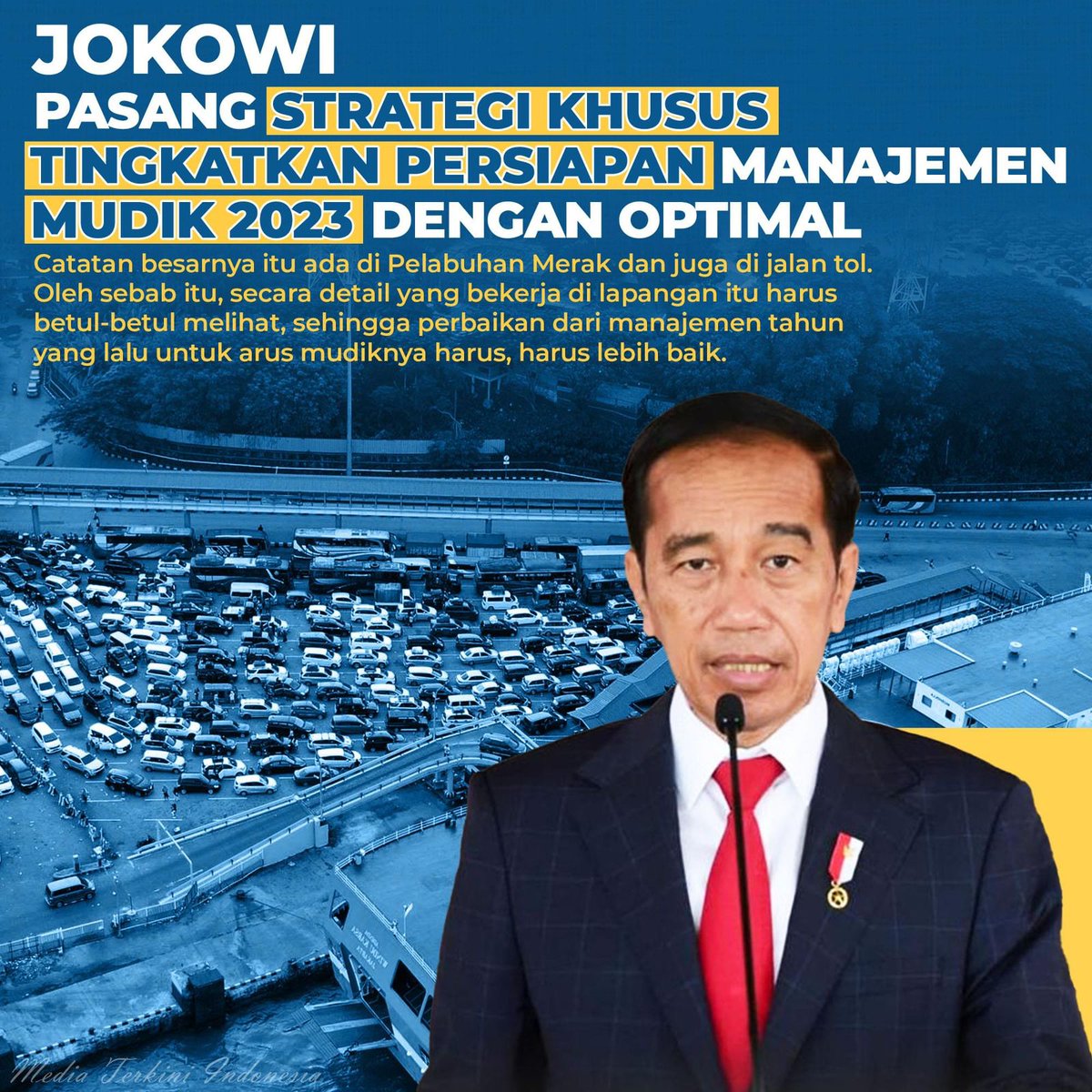 AkangBecak's tweet photo. Jokowi pasang strategi khusus tingkatkan persiapan manajemen mudik 2023
Amplifikasi Keberhasilan Pemerintah Mempersiapkan Mudik Lebaran 2023 https://t.co/yABYIyUGVx