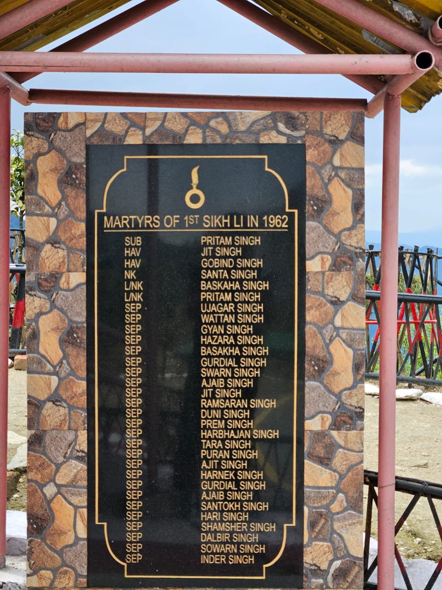 exoticrajeev's tweet photo. @adgpi @rajnathsingh @AdityaRajKaul @ShekharGupta @BJP4India
@PemaKhanduBJP
Martyrs of 1 SIKHLI at BOMDILA in 1962. 1 JCO,  30 ORs made supreme sacrifice defending BOMDILA..aghast tht such bravery &amp; supreme sacrifice hv gone unrecognised. Needs to be revisited &amp; recognised https://t.co/jOUWFqHjXQ