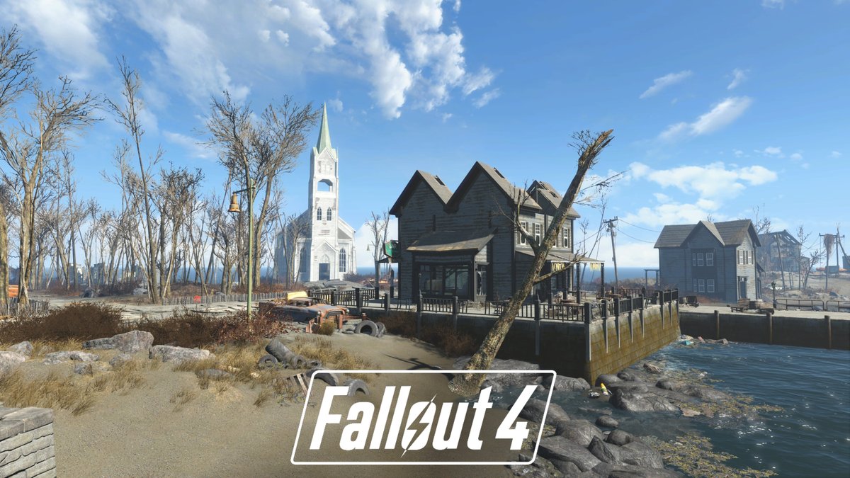 VirtualVistas's tweet photo. Our #Ambient #Vistas from #Fallout4 continue with this chapel by the pier.

The radiation storms are the only downside to visiting this area of town, and the ghouls...

#Fallout #pcgaming

https://t.co/l4907UZ2e3 https://t.co/M2CcWfpWkM