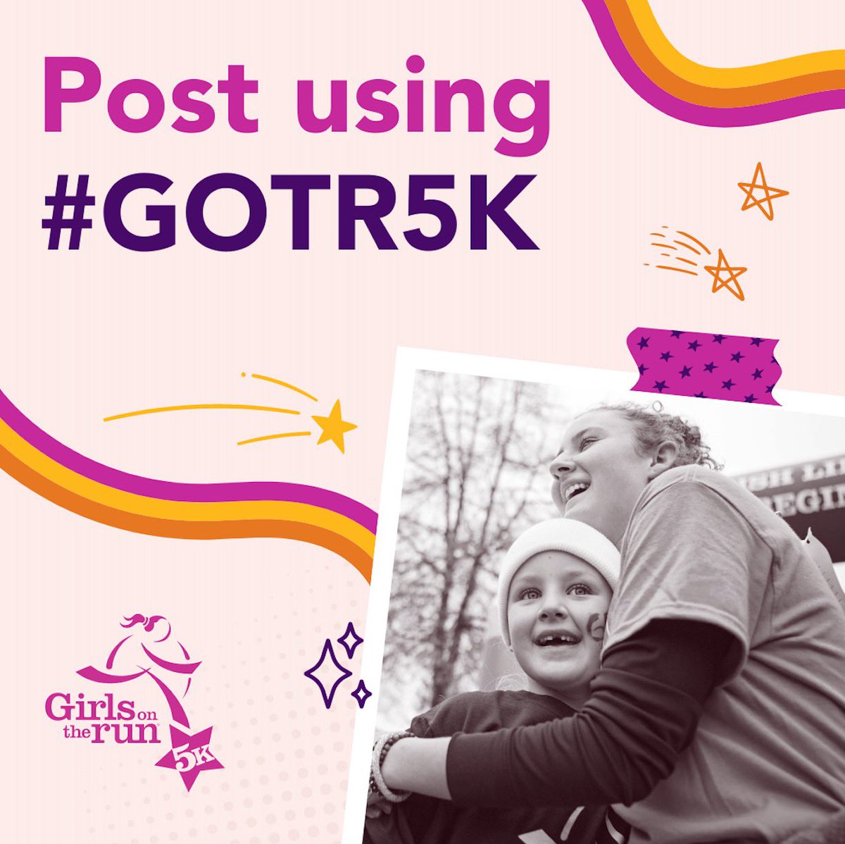 GOTRAC's tweet photo. Today is the day! ⭐️ The 5K Celebration is all about making memories, so be sure to use #GOTR5K on your pictures and videos from the unforgettable day. 📸 #GirlsontheRun #GOTR #GOTR5K https://t.co/ydngrAeqE7