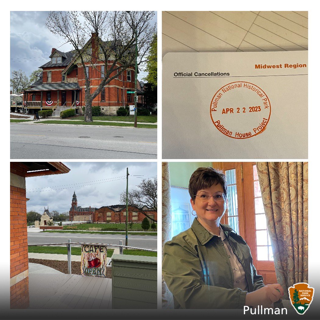 gage_teri's tweet photo. Here’s #MyParkStory as we kick off #NationalParkWeek at @PullmanNHP with our partners at #pullmanhouseproject.  What is #YourParkStory ?  You can create your own virtual postcard with the NPS app. https://t.co/76pqG2Wu4K
