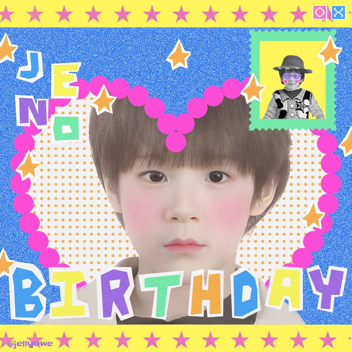 jellyowe's tweet photo. 𓊆 ⭐️⛳️ hAppy Je͜͡n͜͡o dAy ૮ .◜◡◝ ა  🐠⭐️𓊇

#Our_BirthdayBoy_JENO #HAPPYJENODAY 
#똑똑_제노생일이에요잇  #artworkอซทซ https://t.co/Mzbzyx9MzG