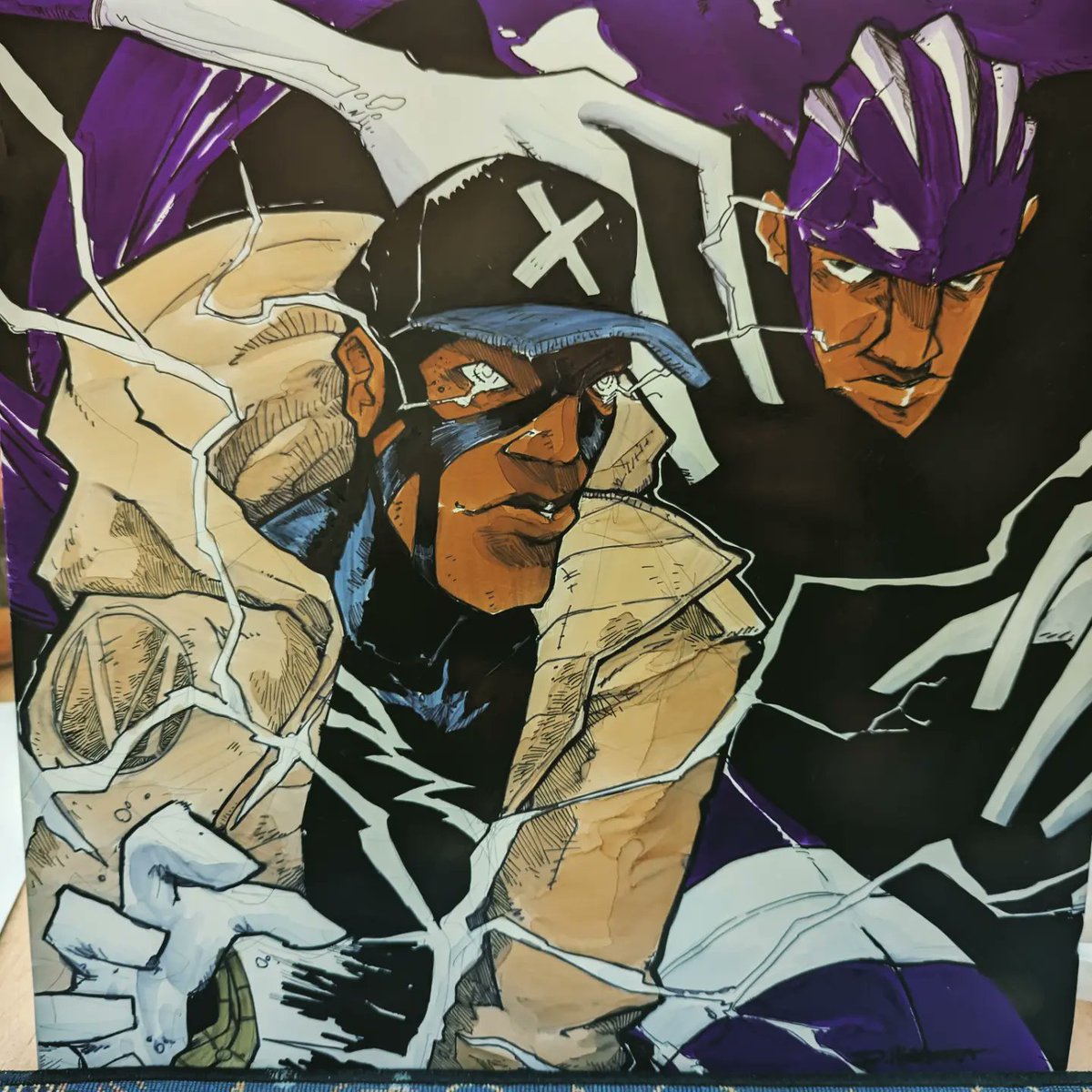 dhirajeta's tweet photo. Static Shock and Rubberband Man
By D.Hirajeta
for the Auction@ Fayetteville Comic-Con this weekend. All proceeds go to @afspnational suicide prevention.
#milestonecomics #afspnational #dannyhirajeta #ironclownstudios #staticshock #rubberbandman #ncfayettevillecomiccon2023 https://t.co/FJJllpPyjK