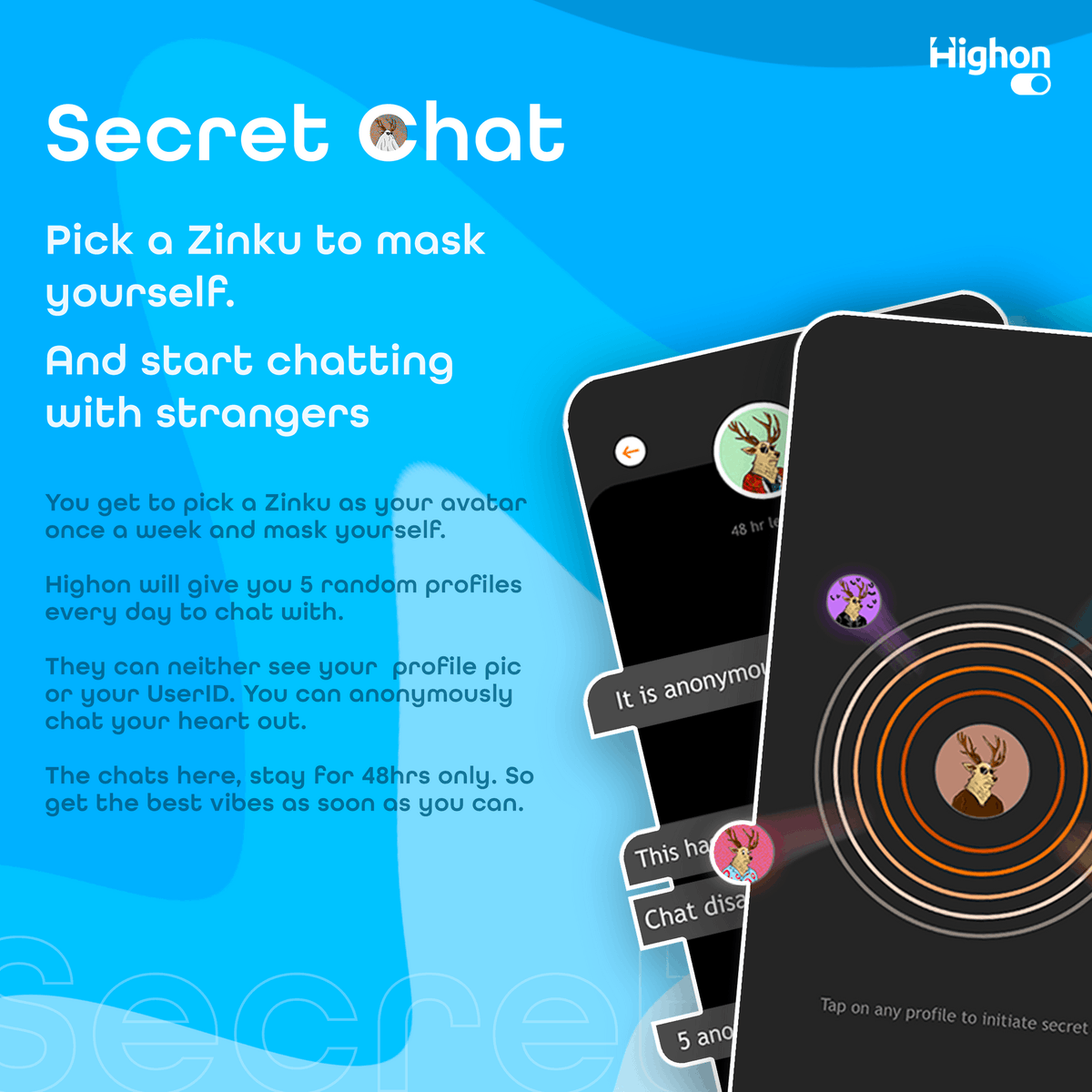 Highon_Global's tweet image. Mask yourself with Zinku to.... Unmask your real self

#vibewithus #vibe #viber #stranger #socialvibing #social#app #genZ #secret #clean #mask #NFT #shopping