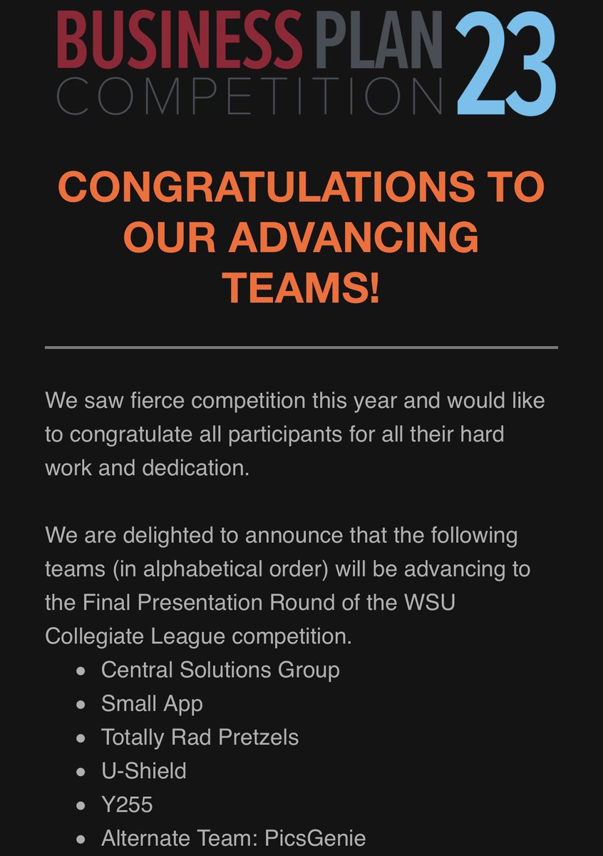 It’s a beautiful morning knowing we’re less than a week from #WSUBPC23 😌

Congratulations to our advancing teams! And great work to all this season. Be proud of yourselves. #GoCougs

We’ll see you at the competition.