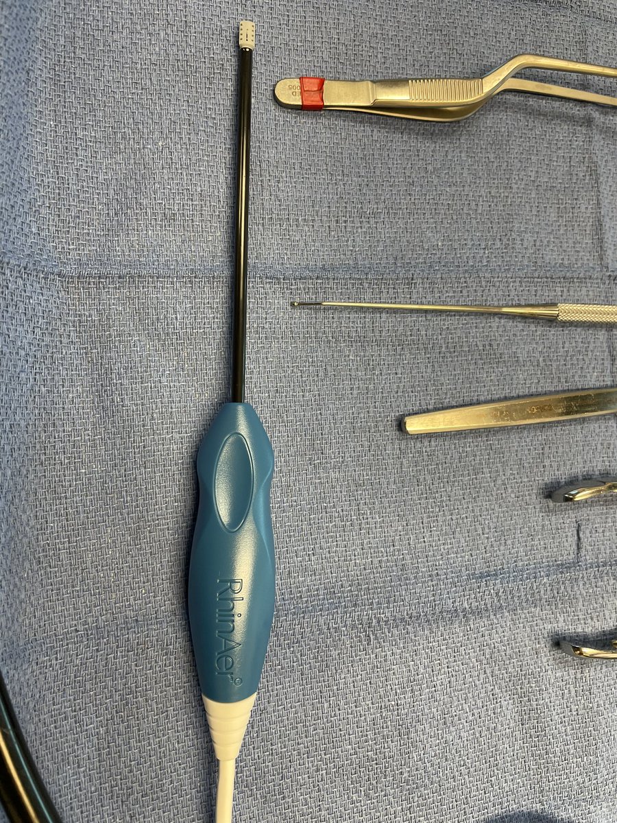 DrScottFortune's tweet photo. Here’s another great instrument for #TurbinateReduction procedures #Rhinaer by @AerinMedical #officebasedrhinology #minimallyinvasiverhinology especially useful if the main symptoms are drainage and congestion since you can treat turbinates and #sphenopalatinenerves #PNNablation https://t.co/vCsDsfQxHB