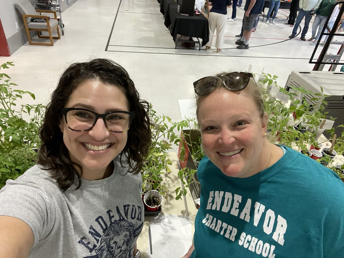 Having fun at the plant sale @EnvisionSciAcad!