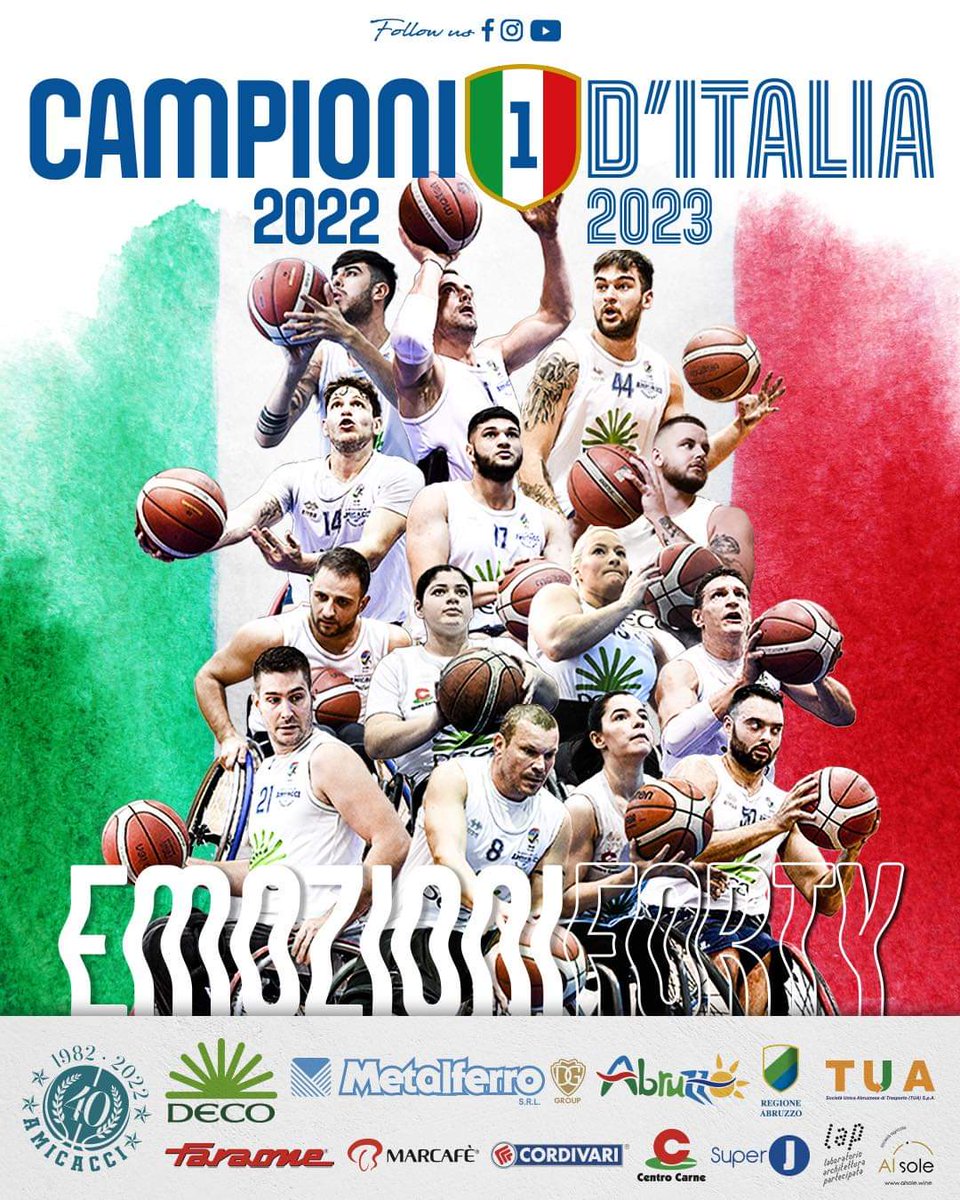 marcomarsilio's tweet photo. 🏆 La #Amicacci Abruzzo  è Campione d'Italia!
Congratulazioni ragazzi, l'Abruzzo è orgoglioso  di voi! https://t.co/AuWZCJP4II