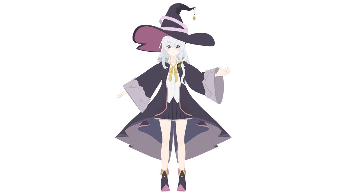 finalwaningmoon's tweet photo. #魔女之旅 #魔女の旅 #伊蕾娜 #イレイナ #灰の魔女  #VRoid 
真 · 灰の魔女伊蕾娜模型完成，使用blender和VRoid两个工具制作的，已做绑定骨骼权重还有贴图，可用于mmd当然需要自行转换pmx格式，已在模型网站发布（仅中国大陆），有时间的话可能会出个泳装版伊蕾娜，或者是其他角色 https://t.co/fEOWU3cWzn