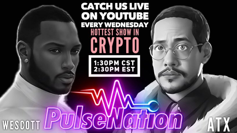 ATXCrypto_'s tweet image. Be sure y’all tune in #PulseNation 

#HEX #PULSECHAIN #PULSEX $HEX $PLS $PLSX