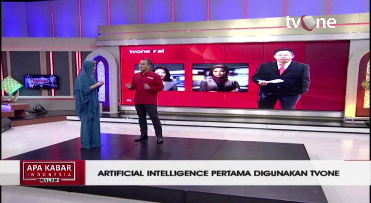 tv One jadi stasiun tv pertama di Indonesia yang punya presenter artificial intelligence, iya AI wkwk