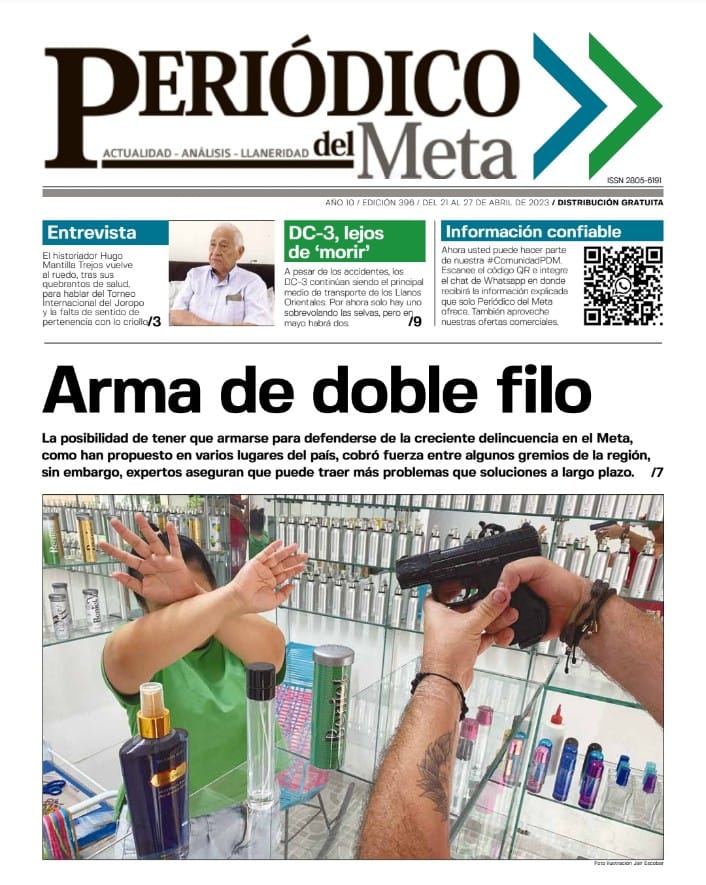 PeriodicodMeta's tweet photo. #PortadaPDM Les compartimos la primera página de nuestra edición impresa de esta semana en Periódico del Meta
#FelizSabado https://t.co/I5rZSpmIT1