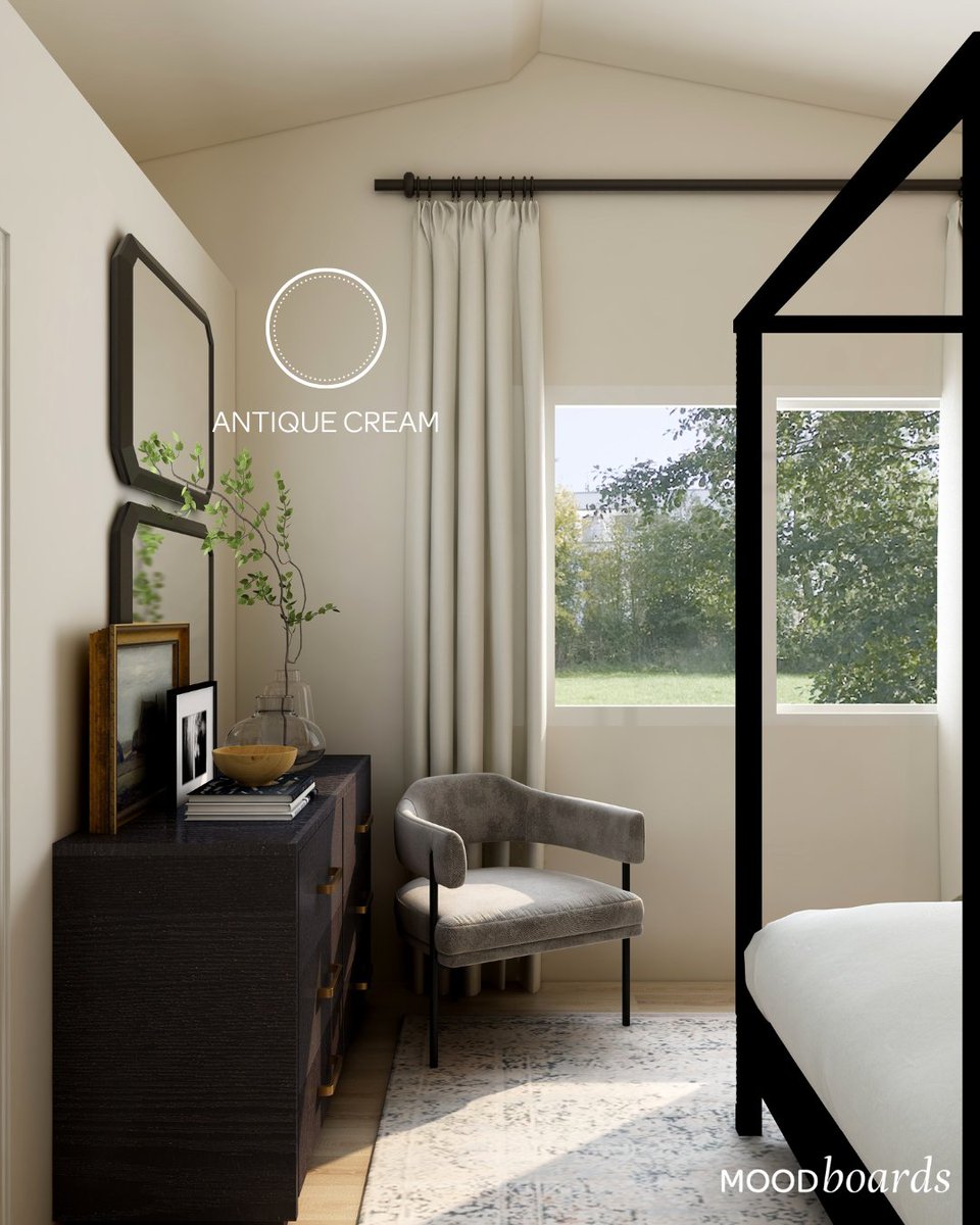 Cream paint colours are perfect for when you're looking for a neutral white but still want to add some warmth to your walls. Get this look with the shade 'Antique Cream' from our MoodBoards collection.

Shop MoodBoards now at: moodboards.crownpaints.ie.