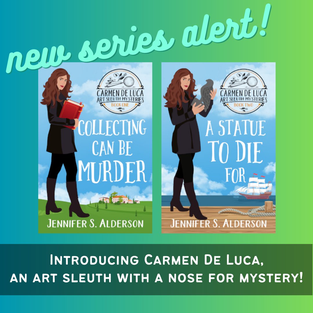 JSAauthor's tweet image. New series alert: Book 1 of the Carmen De Luca Art #Sleuth Mysteries is out on May 31!
Perfect for those who love resourceful heroines, puzzling #mysteries, and a dash of art history.
Will Carmen be able to solve the cases and recover the stolen #artwork?  amazon.com/dp/B0C1KPWY72/