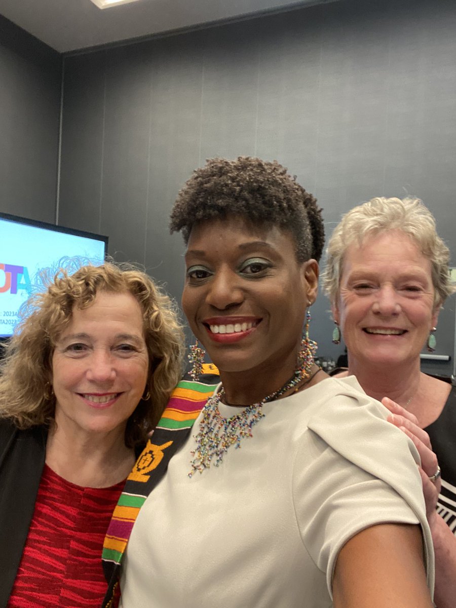 KarenJacobsOT's tweet photo. At the AOTA INSPIRE | 2023 Annual Conference &amp; Expo international breakfast. Looking forward to Douglene Jackson’s presentation,
Inspired to BE: Promoting Belonging and Equity for an Evolved Profession.  Congratulations, Rawan AlHeresh for your innovator award #aotainspire23 https://t.co/bq0tgD3Kq0