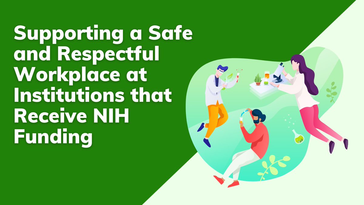 Your workplace environment is important too! 🌱 NIH supports safe & respectful workplaces – learn who to contact with any concerns here: grants.nih.gov/grants/policy/… #EarthDay