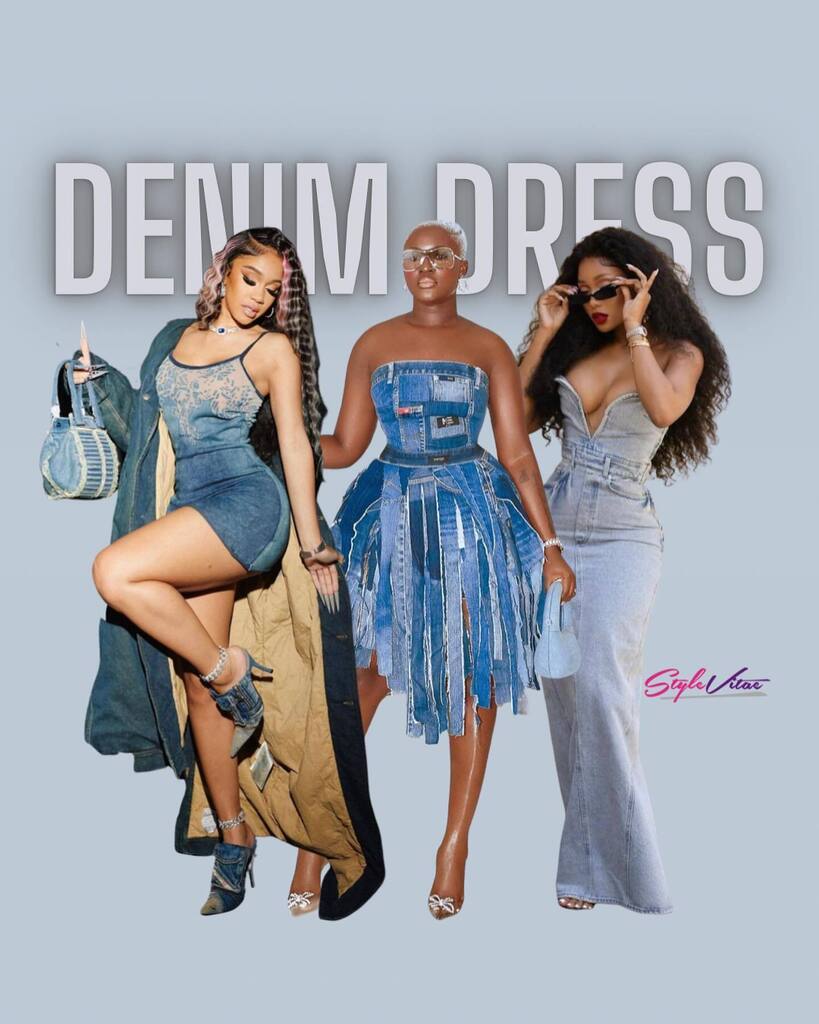 StyleVitae's tweet photo. Denim dresses are a fashion staple that you should have in her wardrobe.  gives a stylish and put-together look with minimal effort. Don't miss out on this must-have piece!

#stylevitae #styleinspiration #denim #denimstyle #denimdress #denimfashion #svpi… https://t.co/wFCAYqORNC https://t.co/mjgbcNq7Uz