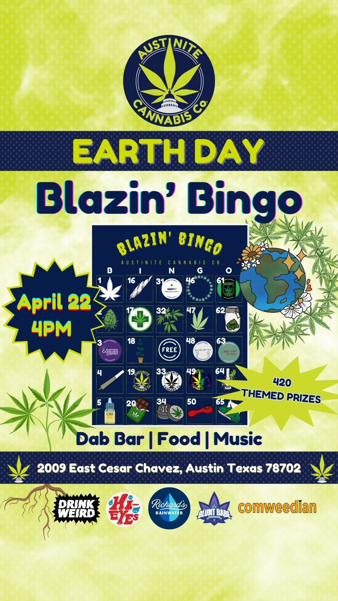 austinitecanna's tweet photo. We have 2 DOPE events today to extend our 4/20 celebration 🥳😶‍🌫️

Cannabis Combat Club Open Mat from 11am-2pm 🤙

Blazin’ Bingo 4-8pm 🤩💨

Come &amp; toke it all day w/ us! RSVP in Bio💚 #420community https://t.co/vmOFLwwWxd
