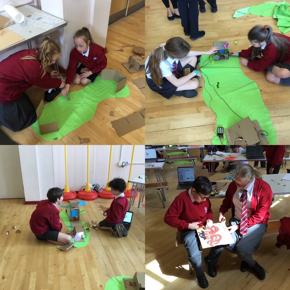 challockprimary's tweet image. Our Y6 had a fantastic @UCanTooTech #physicalcomputing and DT day led by @SuAdamsEdIT, designing and creating #crazygolf holes using Crumbles to sense the ball and causing motors to respond! @RedfernElec @CodeClub @RaspberryPi_org @iconlearningict @CompHubKent @WeAreComputing