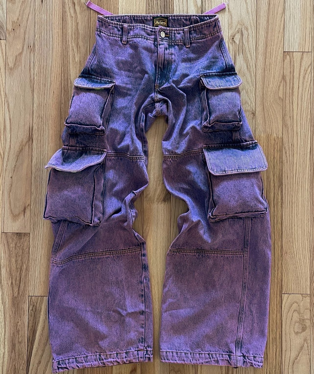 Acid wash cargo best sale jeans