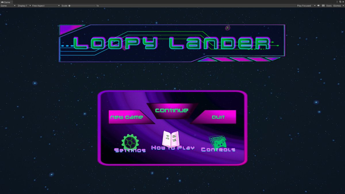 evolvoodoo's tweet photo. Spending some time recently trying to update the UI graphics. I think it's getting to a place that Iย like. What do you think? #LoopyLander #solodev #IndieGameDev #indiedev #gamedev #UI https://t.co/fSJXuI7ITL
